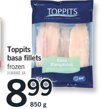 Fortinos Toppits basa fillets, 850 g offer