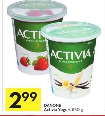 Foodland Danone activia yogurt 650 g offer