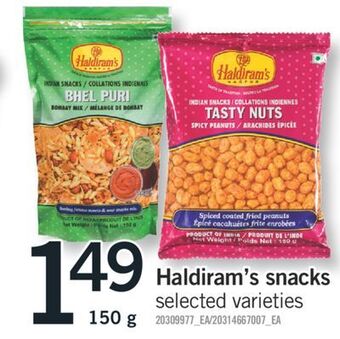 Fortinos Haldiram's snacks offer