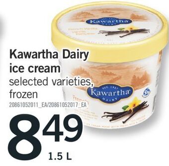 Fortinos Kawartha dairy ice cream, 1.5 l offer