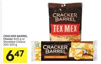Foodland Cracker barrel cheese 400 g or shredded cheese 250-320 g offer