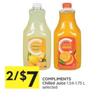 Foodland Compliments chilled juice 1.54-1.75 l selected offer