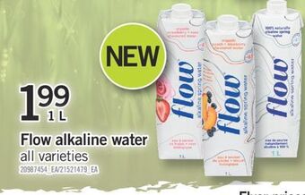 Fortinos Flow alkaline water, 1 l offer