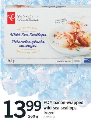 Fortinos Pc® bacon-wrapped wild sea scallops, 260 g offer