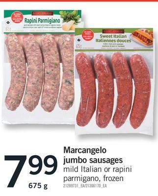 Fortinos Marcangelo jumbo sausages, 675 g offer