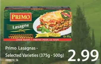 Fortinos Primo lasagnas, 375g - 500g offer