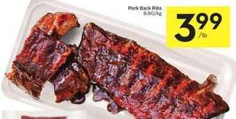 Foodland Pork back ribs offer