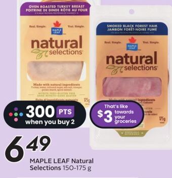 Sobeys Maple leaf natural selections offer
