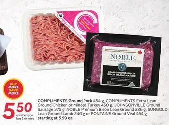 Sobeys Compliments ground pork offer