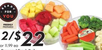 Sobeys Prepared fresh daily in-store fruit or vegetable celebration trays offer