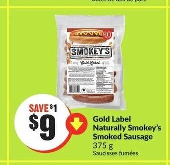FreshCo Gold Label Naturally Smokey's Smoked Sausage 375 g offer