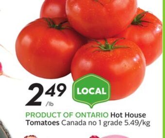 Sobeys Hot house tomatoes offer