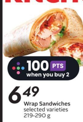 Sobeys Wrap sandwiches offer