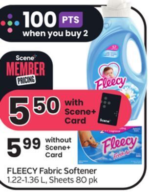 Sobeys Fleecy fabric softener offer