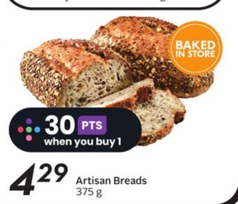 Sobeys Artisan breads offer