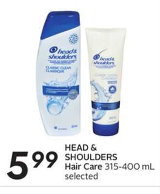Sobeys Head & shoulders hair care offer