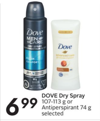 Sobeys Dove dry spray offer