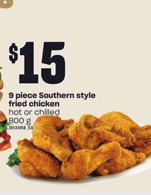 Loblaws 9 piece southern style fried chicken, 800 g offer