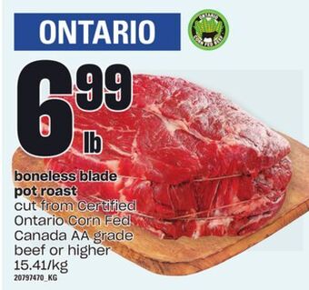 Loblaws Boneless blade pot roast offer
