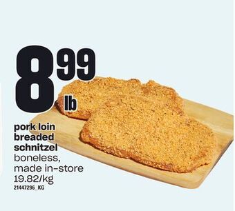 Loblaws Pork loin breaded schnitzel offer