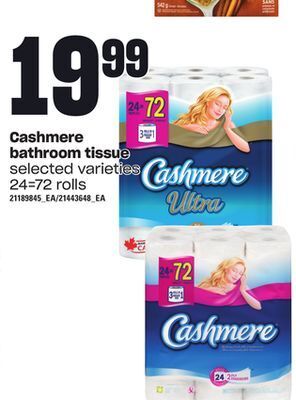 Loblaws Cashmere bathroom tissue, 24=72 rolls offer