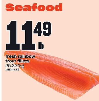 Loblaws Fresh rainbow trout fillets offer
