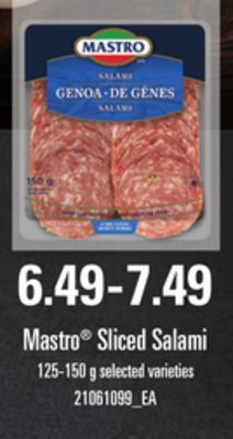 Loblaws Mastro® sliced salami, 125-150 g offer
