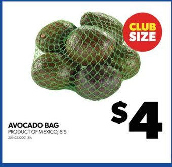 Real Canadian Superstore Avocado bag, 6's offer