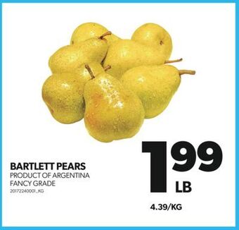 Real Canadian Superstore Bartlett pears offer