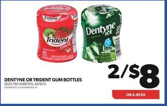 Real Canadian Superstore Dentyne or trident gum bottles, 40/60's offer