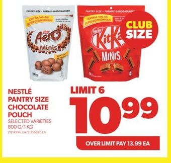 Real Canadian Superstore Nestlé pantry size chocolate pouch, 800 g/1 kg offer
