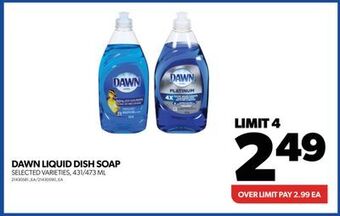 Real Canadian Superstore Dawn liquid dish soap, 431/473 ml offer