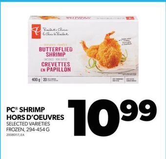 Real Canadian Superstore Pc® shrimp hors d'oeuvres, 294-454 g offer