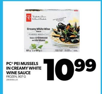 Real Canadian Superstore Pc® pei mussels in creamy white wine sauce, 907 g offer