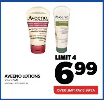 Real Canadian Superstore Aveeno lotions, 75-227 ml offer
