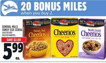 Metro General mills family size cereal offer