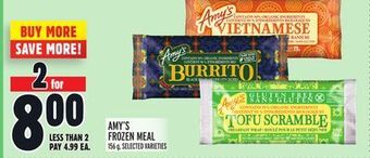 Metro Amy's frozen meal offer