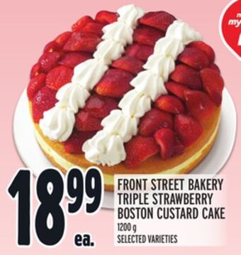 Metro Front street bakery triple strawberry boston custard cake offer