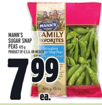 Metro Mann's sugar snap peas offer