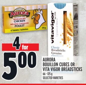 Metro Aurora bouillon cubes or vita vigor breadsticks offer