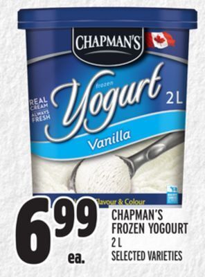 Metro Chapman's frozen yogurt offer