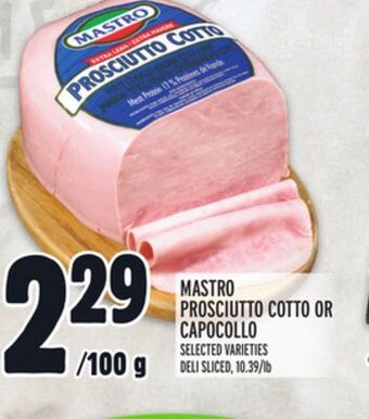 Metro Mastro prosciutto cotto or capocollo offer
