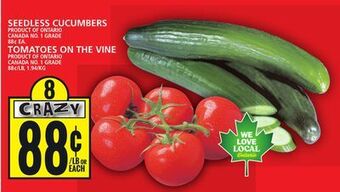 Food Basics Seedless cucumbers offer