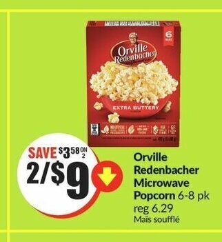 FreshCo Orville Redenbacher Microwave Popcorn 6-8 pk offer