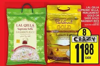 Food Basics Lal qilla supreme sella, parliament gold or sher gold basmati rice offer