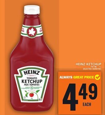 Food Basics Heinz ketchup offer