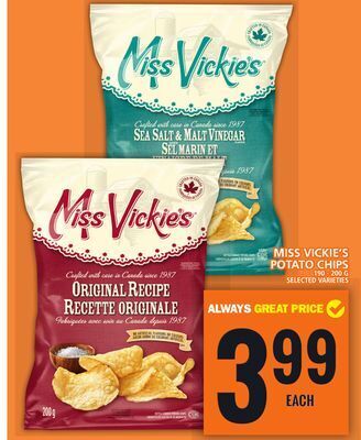 Food Basics Miss vickie's potato chips offer