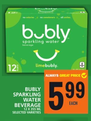 Food Basics Bubly sparkling water beverage offer