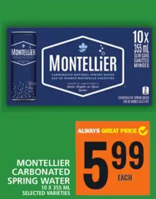 Food Basics Montellier carbonated spring water offer
