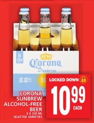 Food Basics Corona sunbrew alcohol-free beer offer